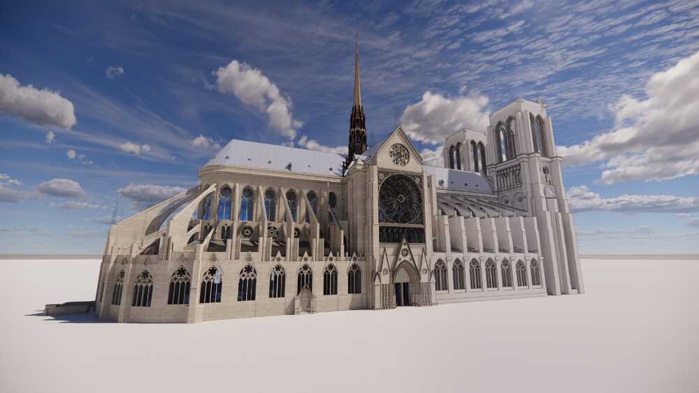 La restauración de la catedral de Notre Dame en París adopta la tecnología digital y el modelado de información para la construcción.
