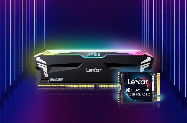 Lexar Presenta sus Nuevos Productos para Juegos: ARES RGB DDR5 7200 y SSD PLAY 2230 PCIe 4.0