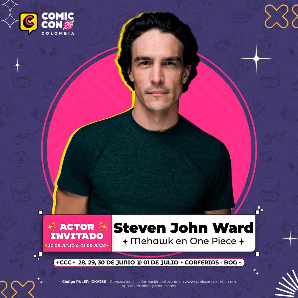 Steven John Ward, el Espadachín Más Fuerte del Live Action de One Piece, se une a Comic Con Colombia 2024